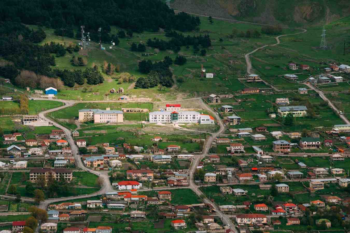 A Beautiful View Of The Kazbegi District In Georgia