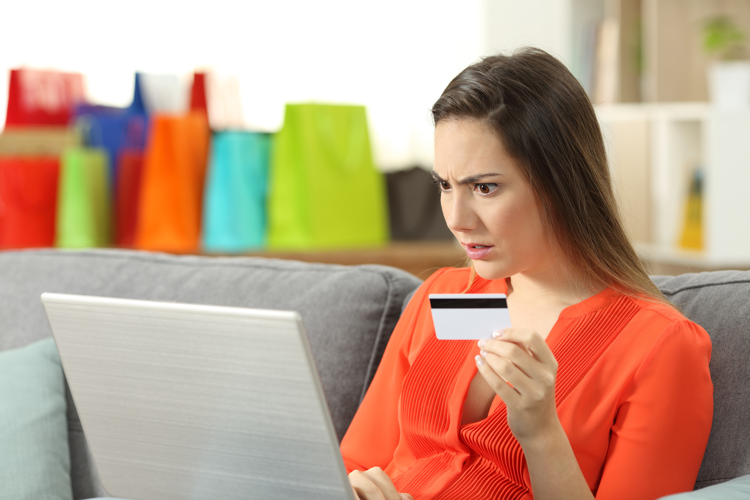 A Woman Completing A Payment