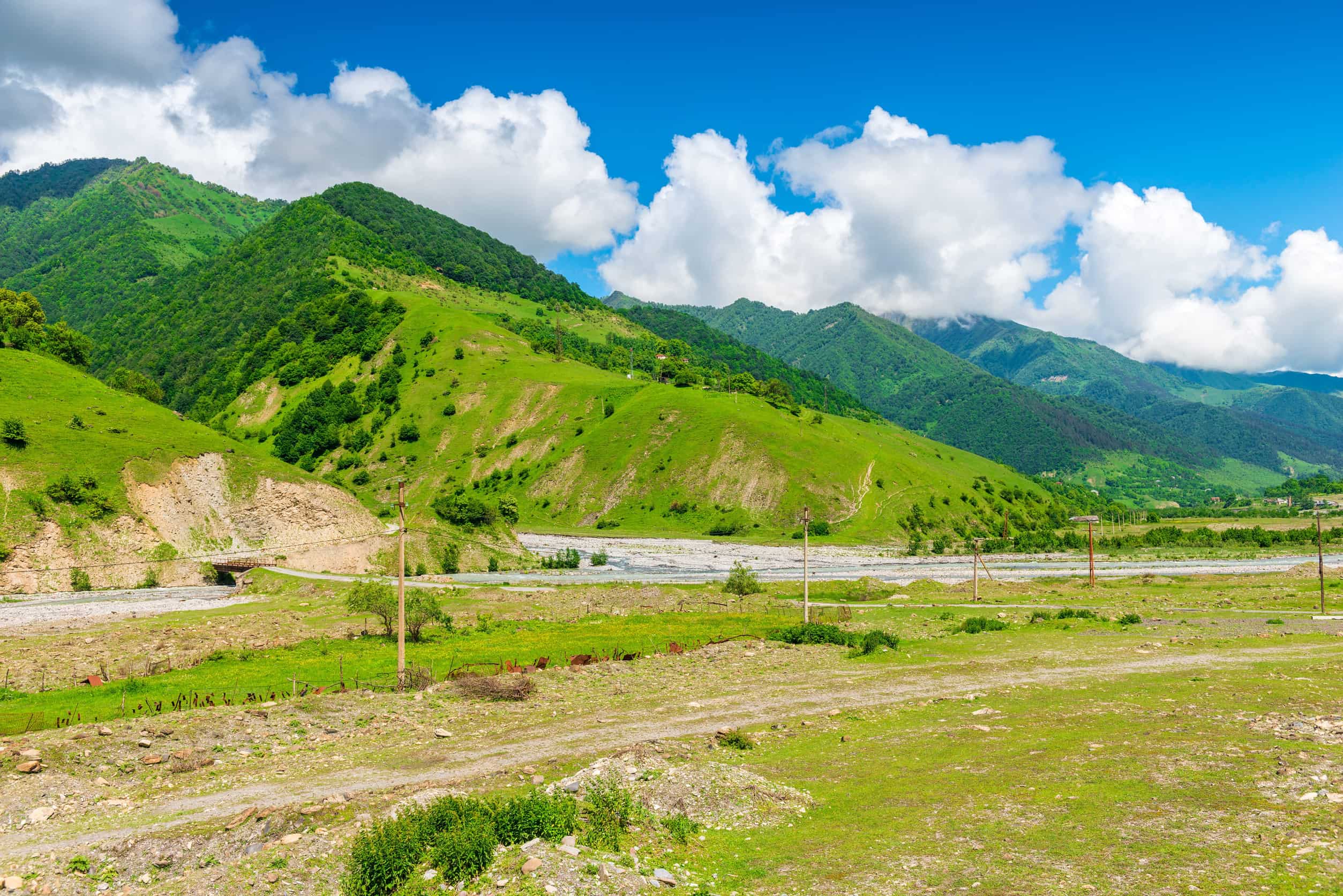 Caucasian Mountain Valley in Georgia
