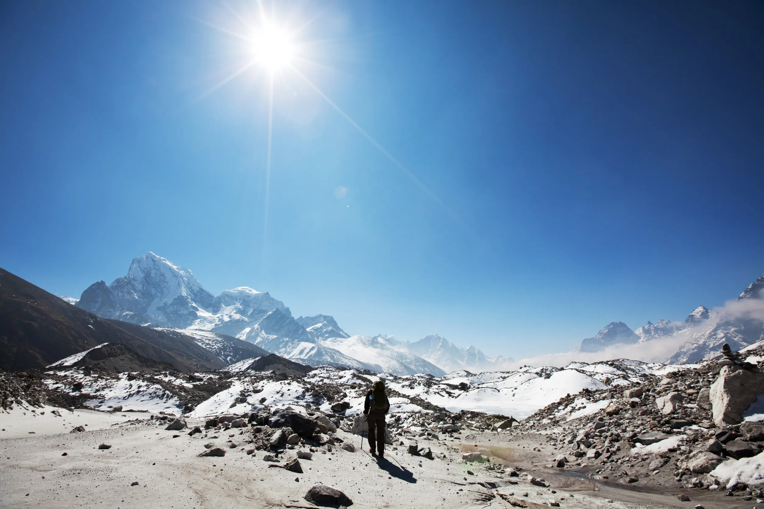 Climber in himalayan mountain
    