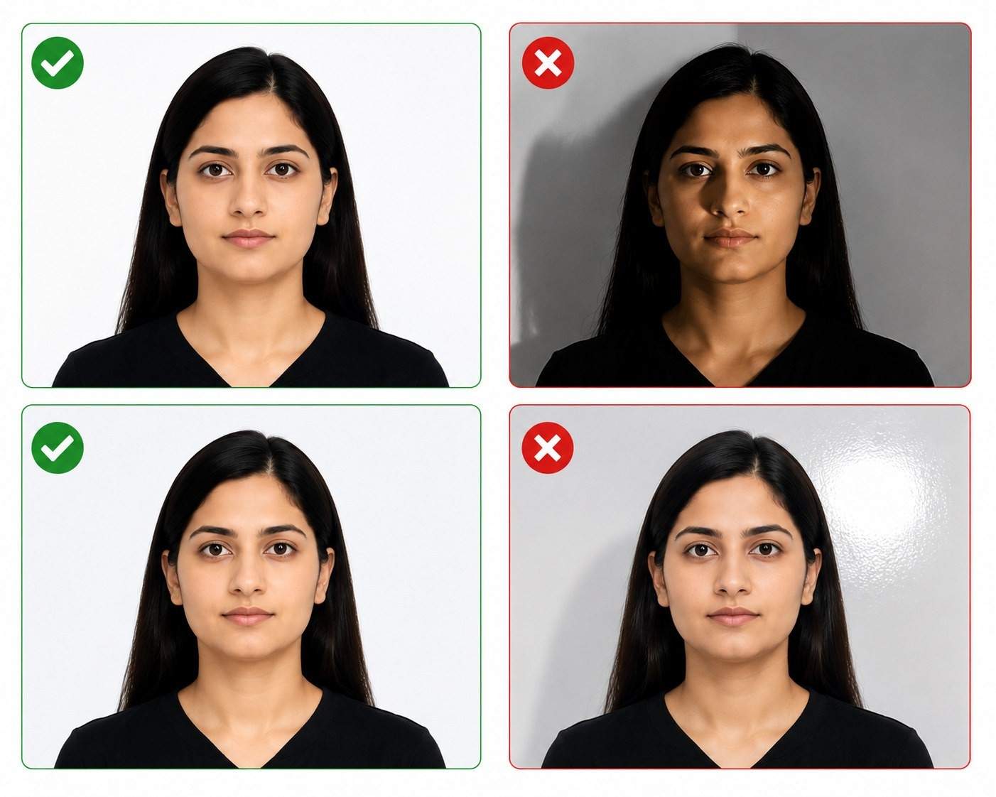 Correct And Incorrect Background And Lighting
