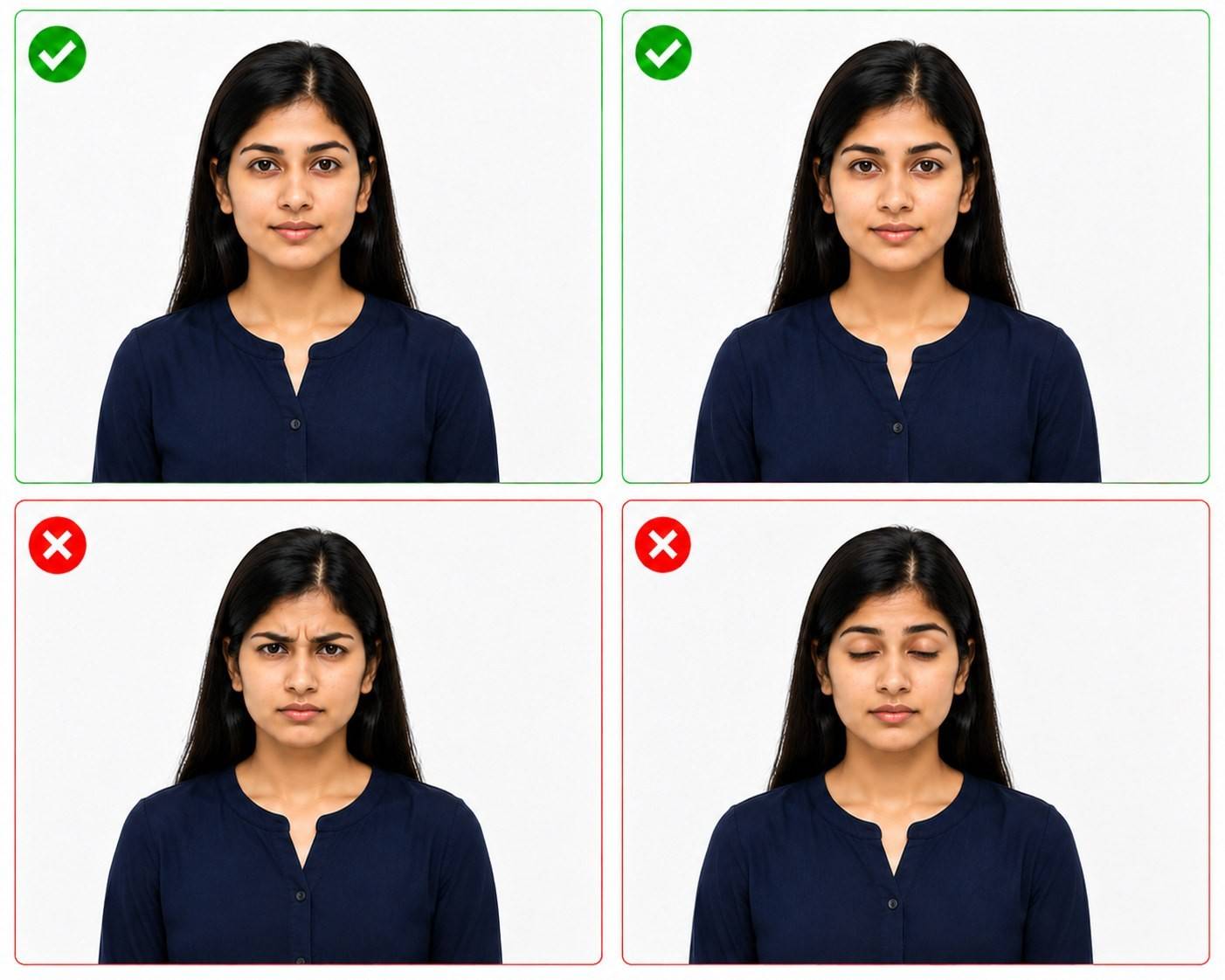 Correct And Incorrect Pose And Expression
