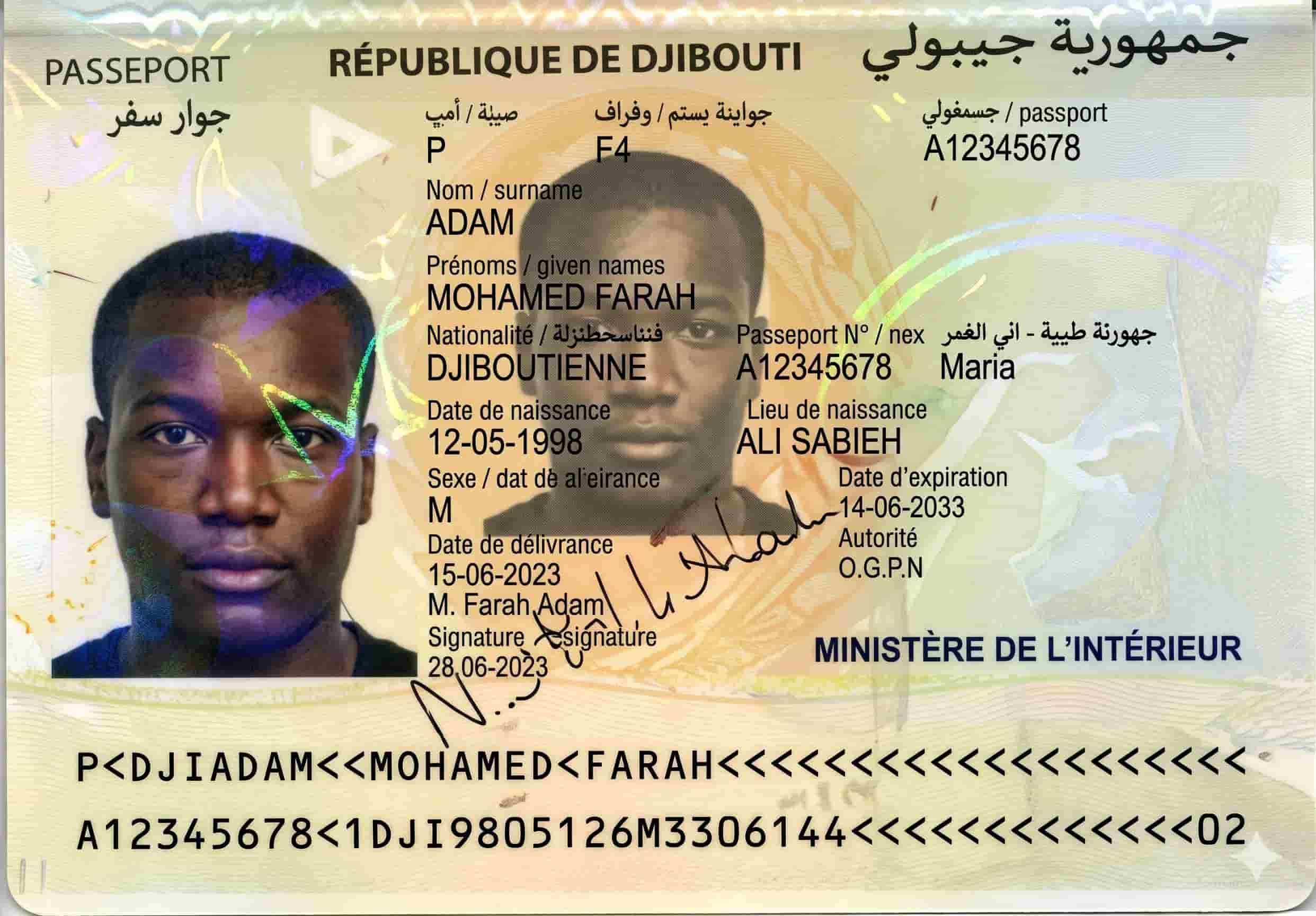 Djibouti Passport