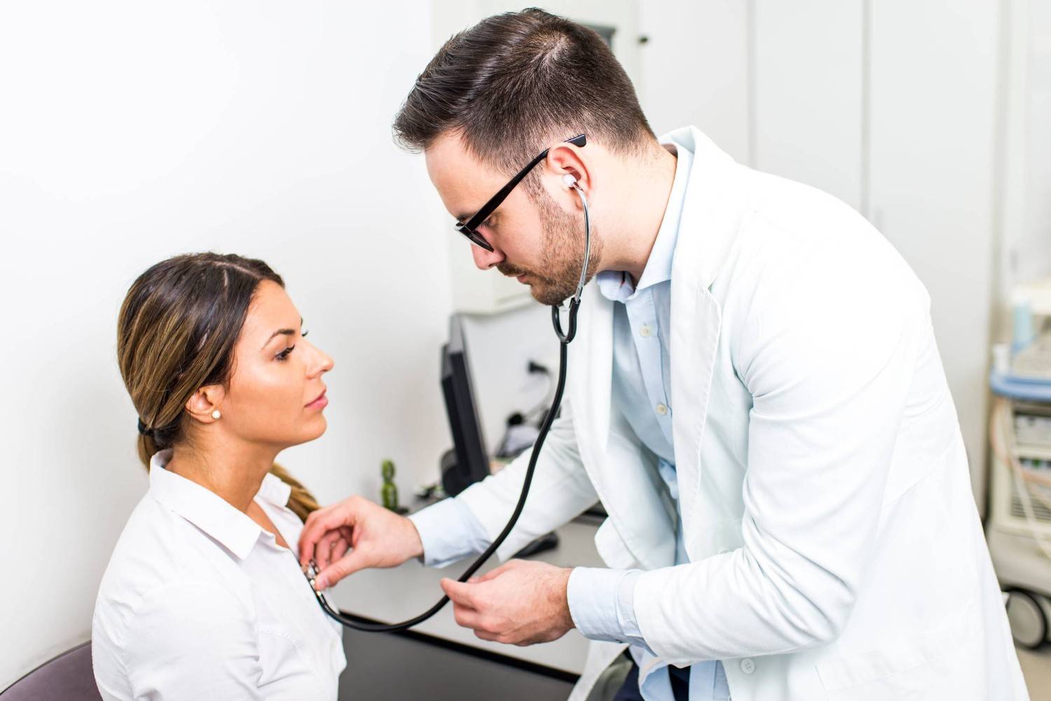 Doctor Checking Patient At The Clinic