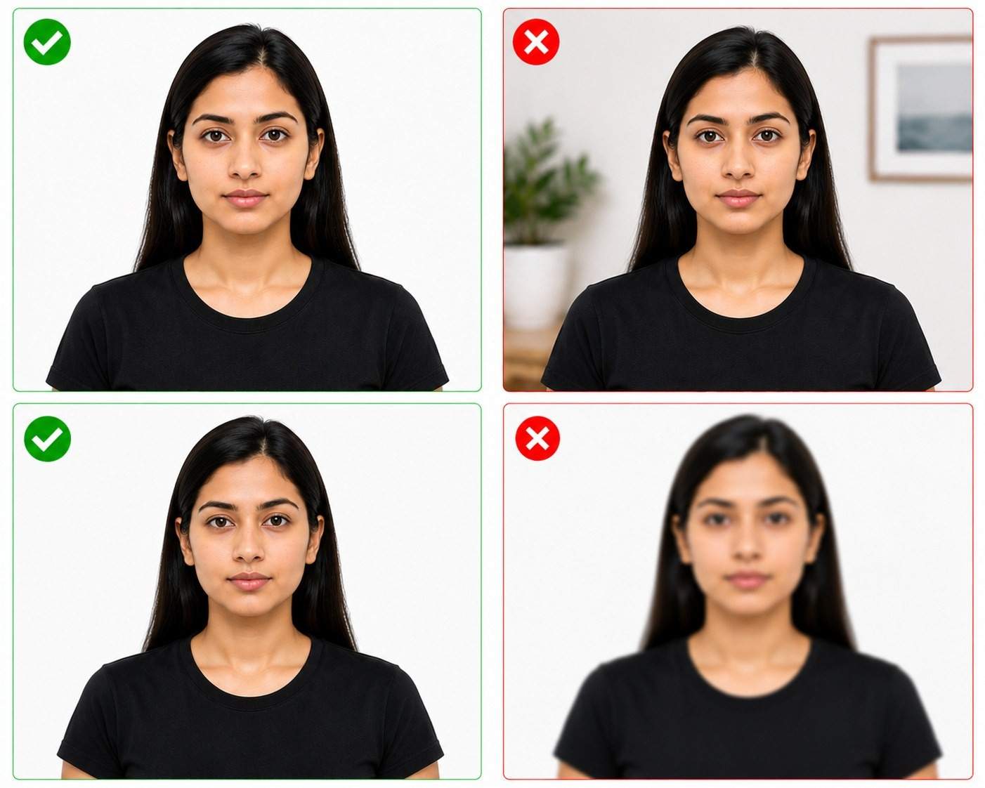 Face Framing And Image Quality Examples