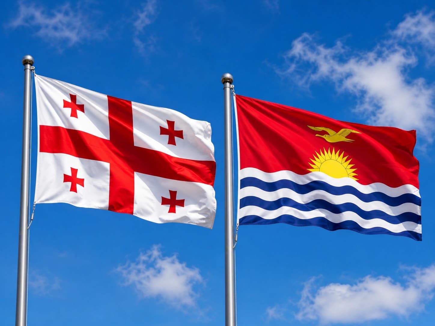 Georgia Flag And Kiribati Flag