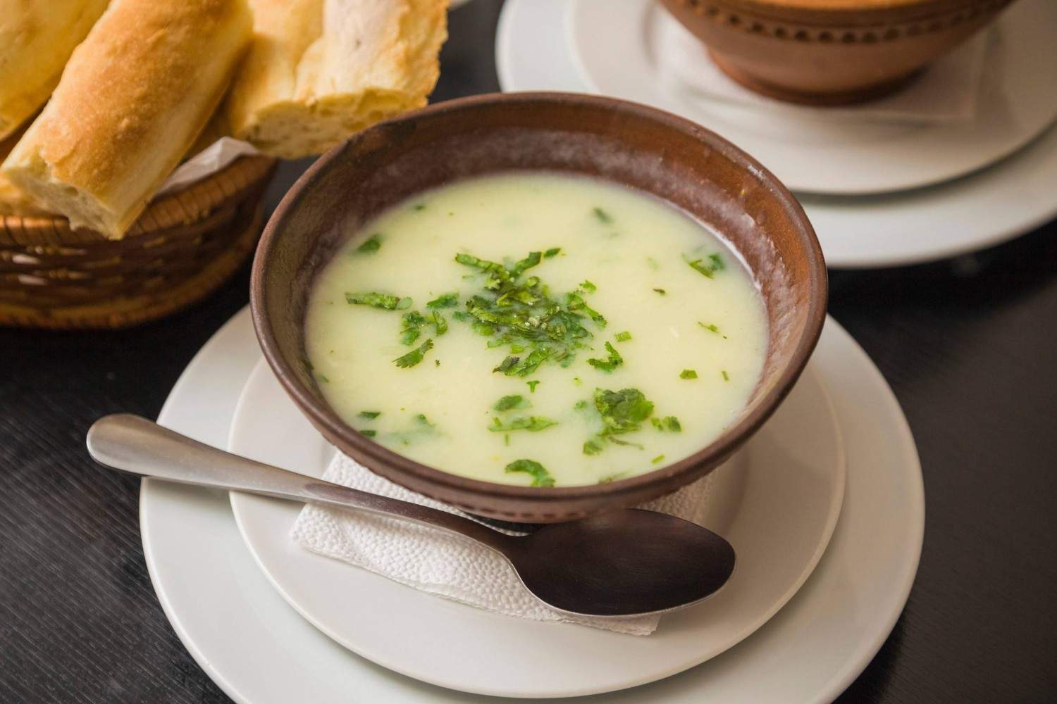 Georgian Chikhirtma On A Soup Bowl