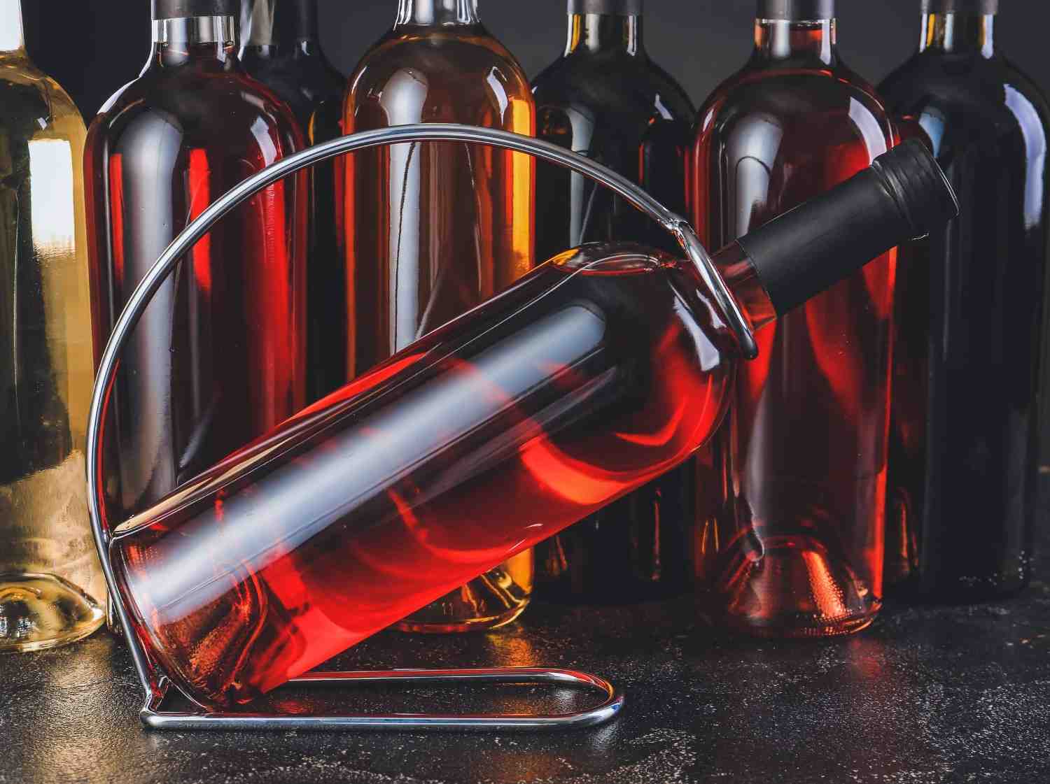 Holder With Bottles Of Wine