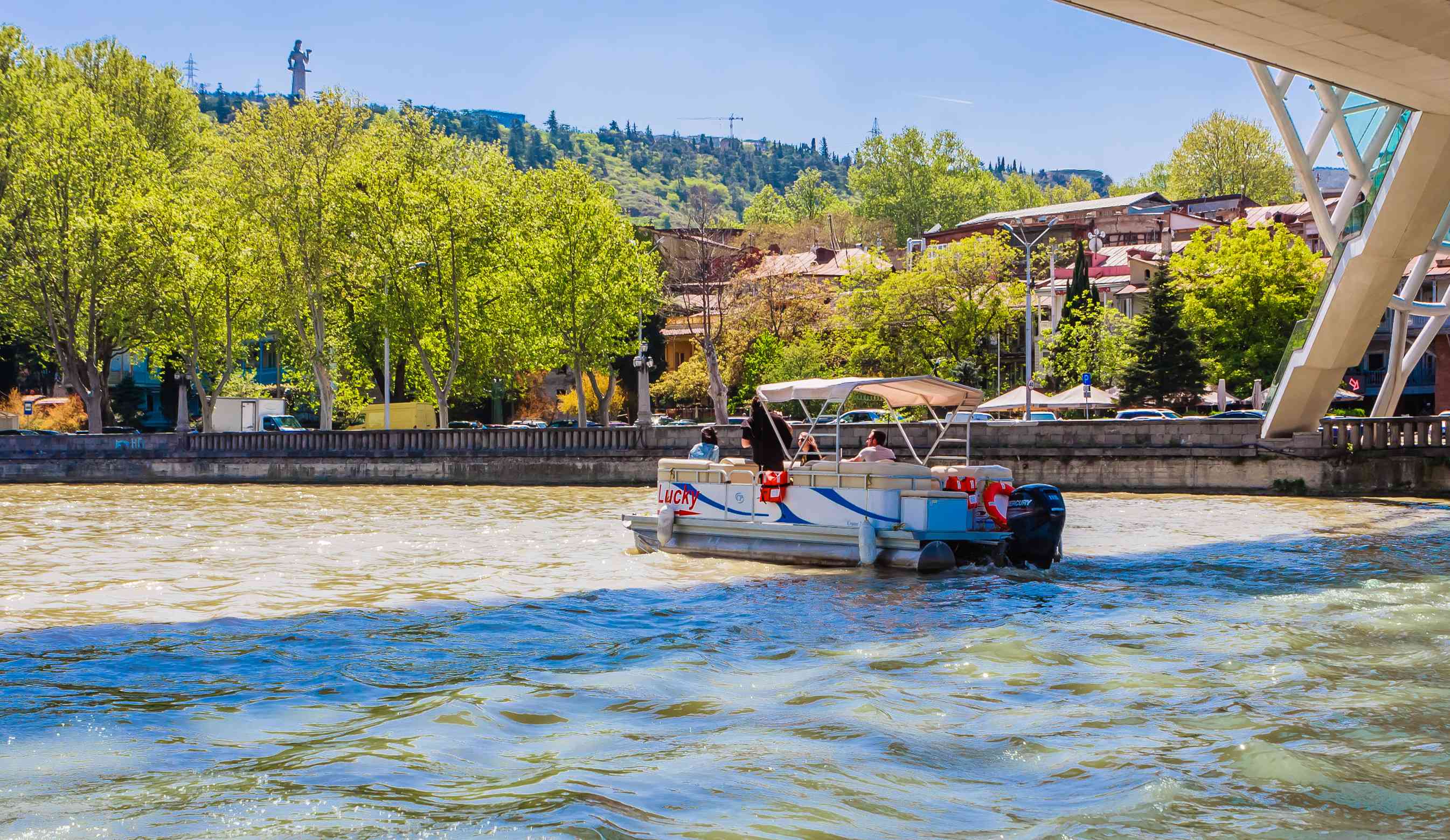 Kura River in the Centre of Tbilisi, Georgia