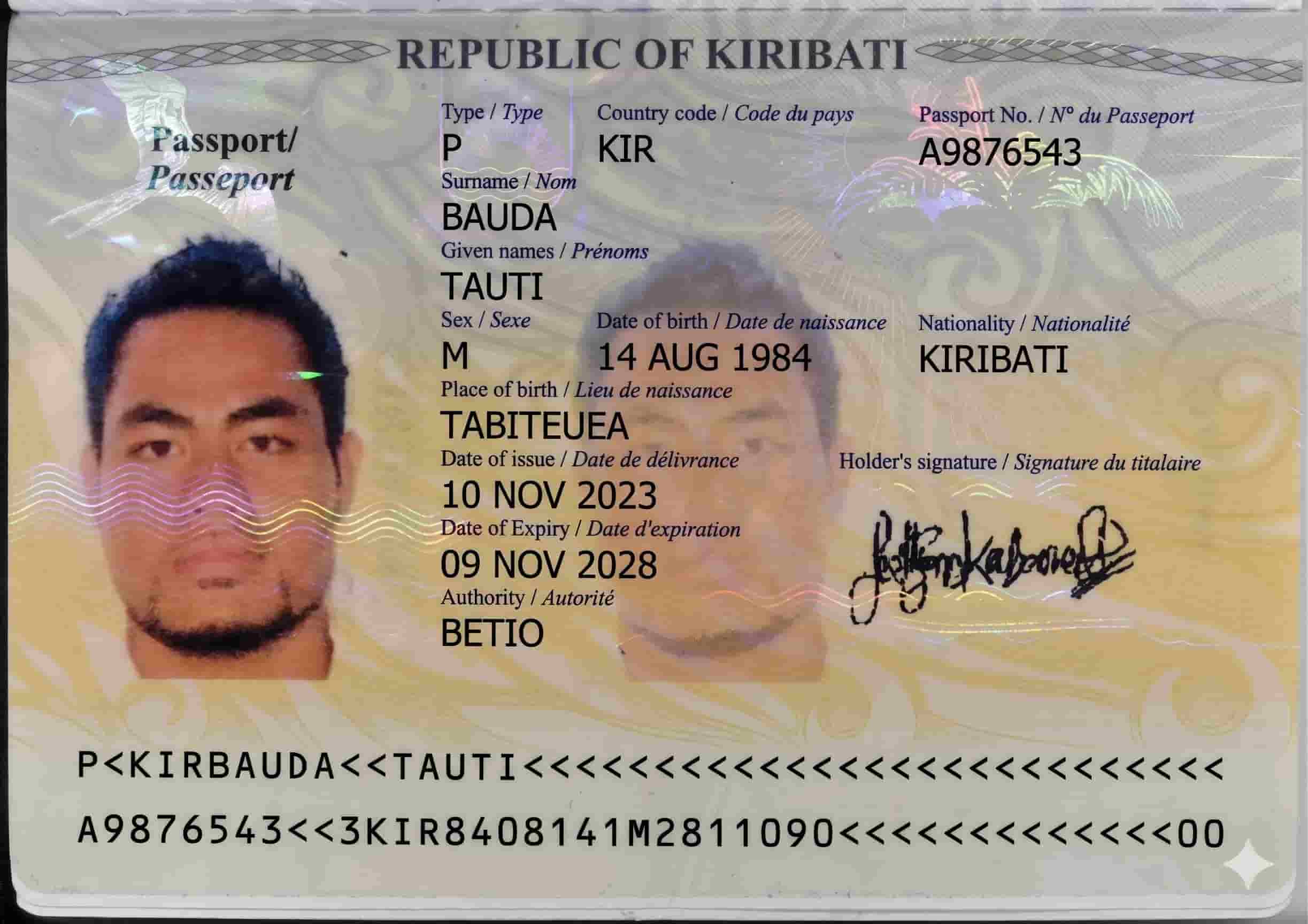 Kiribati Passport