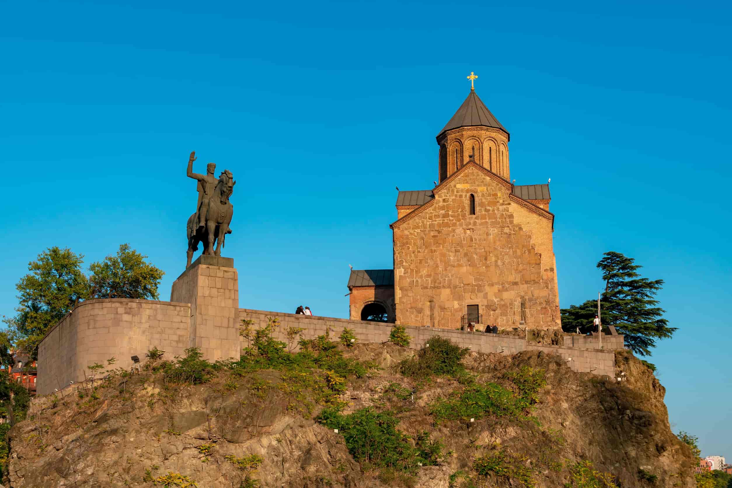 Metekhi Church and Monument in Tbilisi