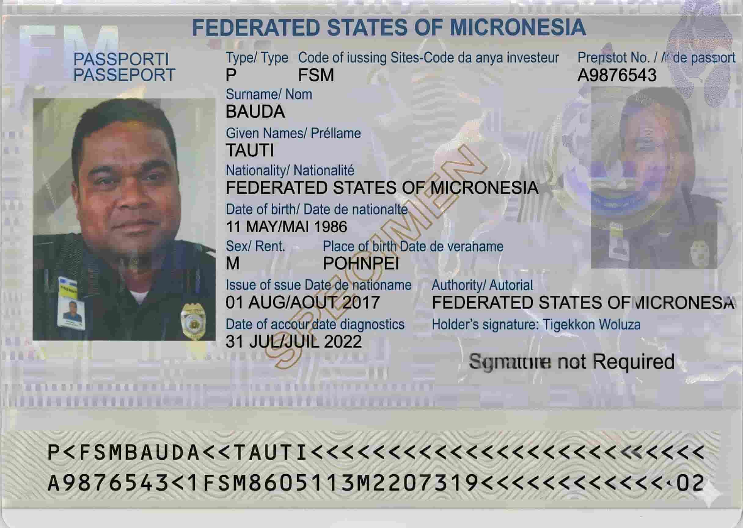 Micronesia Federated States of Passport