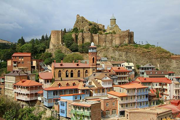 Tbilisi, an Old town with a mosque and Narikala fort