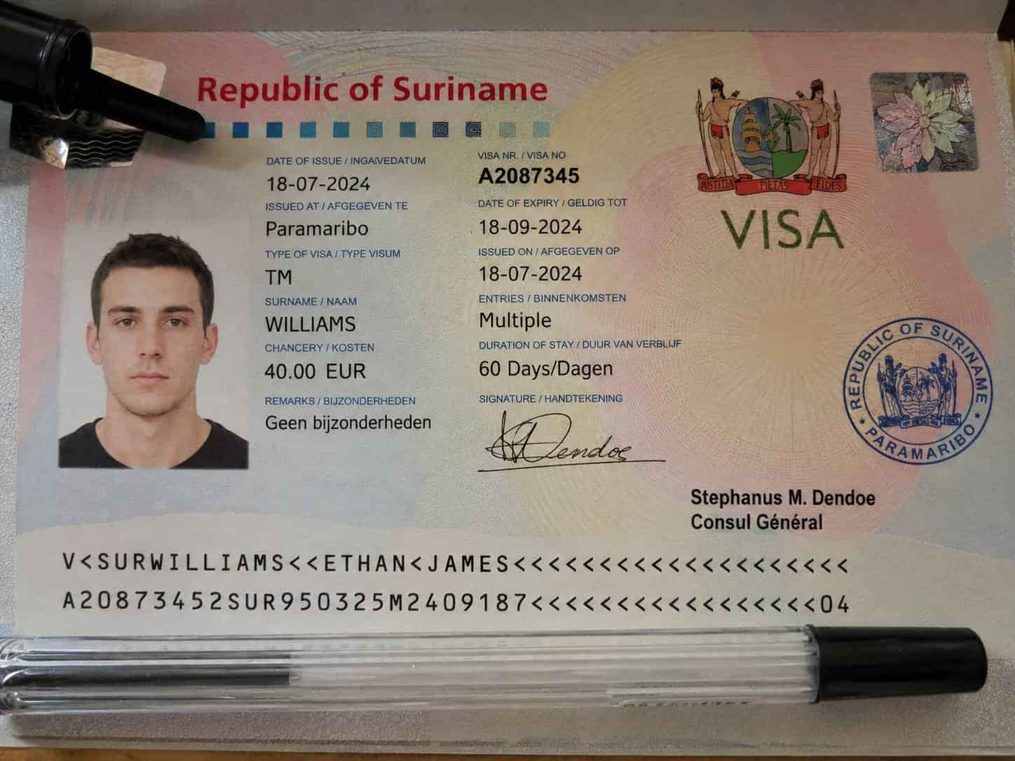Suriname Passport