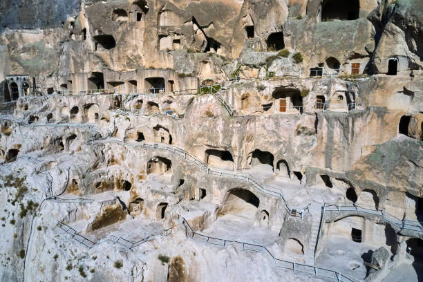 Georgia, Caucasus, Samtskhé-Djavakhétie, Vardzia, troglodyte monastic complex